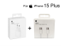 Preview: Apple iPhone 15 Plus 20W Ladegerät MHJJ83ZM/A + 1m USB‑C auf USB-C MQKJ3ZM/A Ladekabel